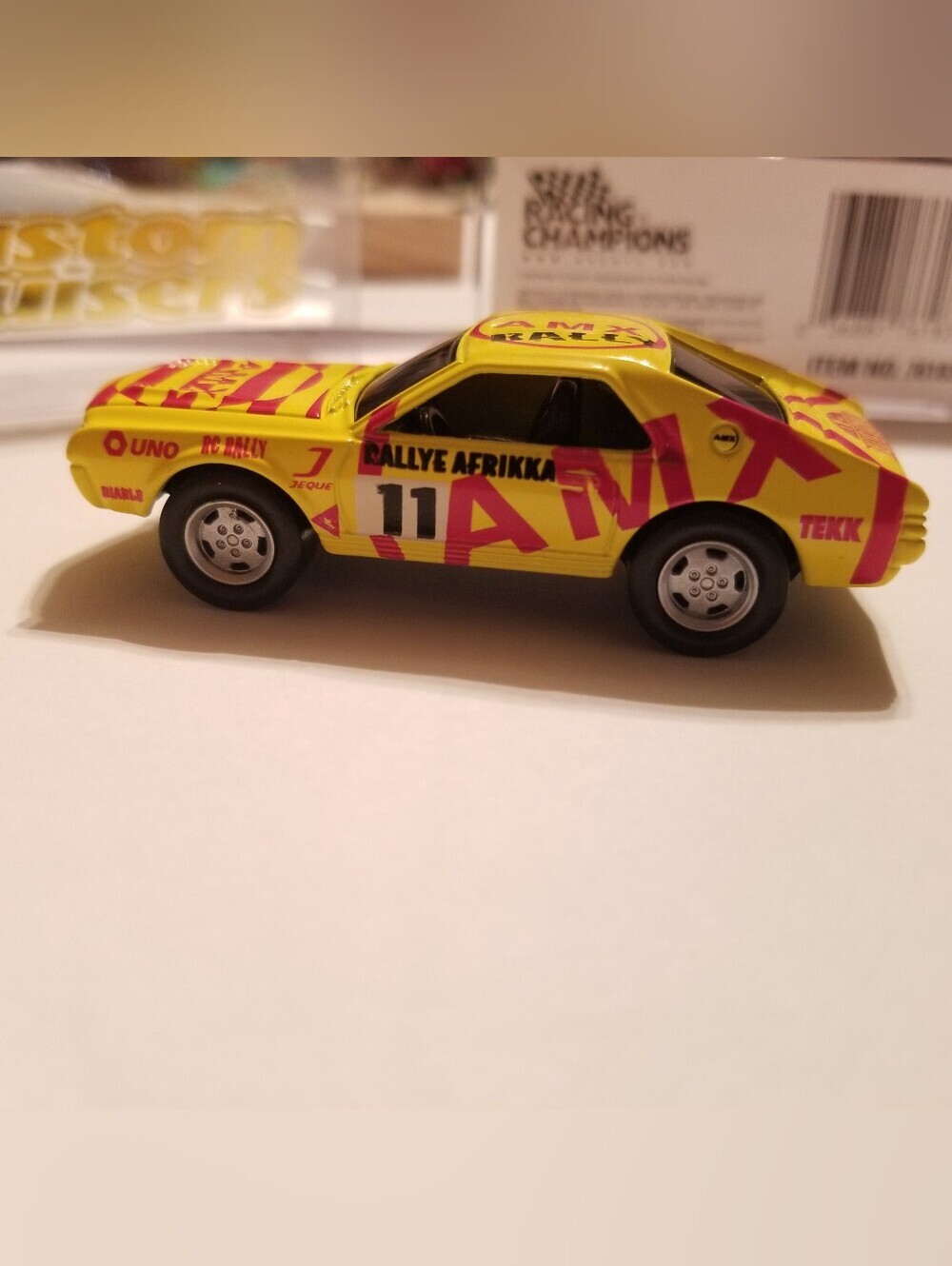 Racing Champions AMX African Rally Diecast 1:64 Scale Yellow Car Custom Cruisers